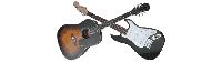 crossed guitars